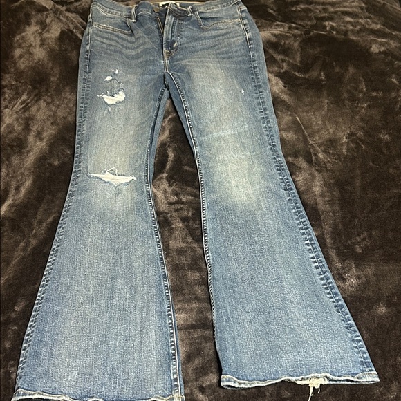 Women's American Eagle 77 Blue Flared Jeans - Picture 1 of 9